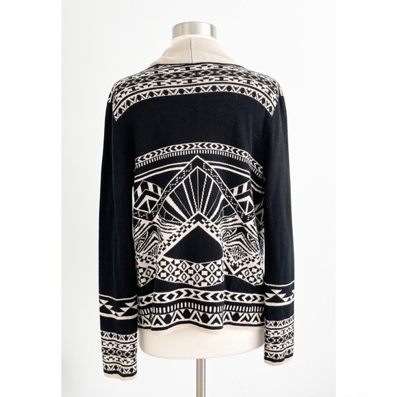 Vestique Boho Azteca Printed Long Sleeve Drapped Open Cardigan Size Small - Picture 6 of 9